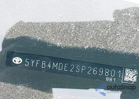 2025 Toyota Corolla Le z USA, uszkodzony, nr VIN 5YFB4MDE2SP269801